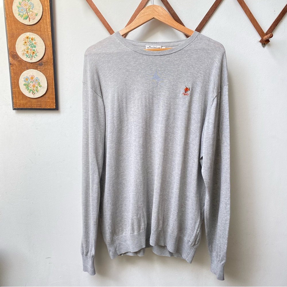 Peter Millar Crown Soft Silk Blend Embroidery Logo Sweater Shirt